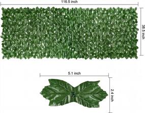 img 1 attached to Artificial Ivy Privacy Fence - Enhance Garden Decor With 118.1X39.3 Inch Faux Hedges Fence And Ivy Vine Leaf Decoration For Outdoor Home Scenes By DearHouse