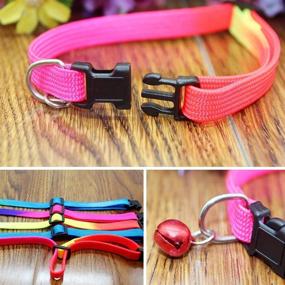 img 3 attached to Vibrant Cat ID Collar with Bell - Adjustable for Kitten, Puppy & Small Pets - Pack of 12