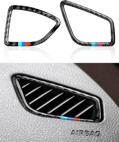 img 4 attached to 2PCS Car Side Air Vent AC Sticker Decals Carbon Fiber Trim Fits For BMW F30 F31 F34 3GT F32 F33 F36 2012 2013 2014 2015 2016 2017 2018 2019 Accessories