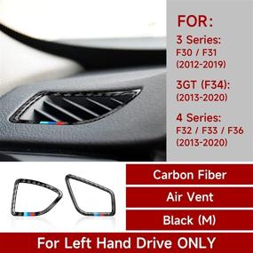 img 3 attached to 2PCS Car Side Air Vent AC Sticker Decals Carbon Fiber Trim Fits For BMW F30 F31 F34 3GT F32 F33 F36 2012 2013 2014 2015 2016 2017 2018 2019 Accessories