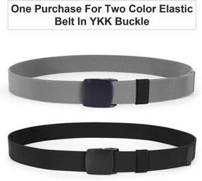 img 3 attached to 🏔️ WHIPPY Elastic Stretch Nickel Hiking Men's Accessories: The Ultimate Belts for Outdoor Enthusiasts