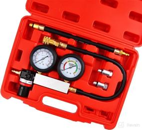 img 4 attached to 📈 CHEINAUTO Dual Pressure Gauges Cylinder Leakdown Tester Kit for Gasoline Engine Compression Diagnosis - Engine Compression Leakdown Detector Leakage Test Set