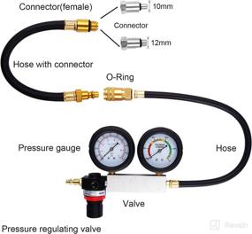 img 2 attached to 📈 CHEINAUTO Dual Pressure Gauges Cylinder Leakdown Tester Kit for Gasoline Engine Compression Diagnosis - Engine Compression Leakdown Detector Leakage Test Set