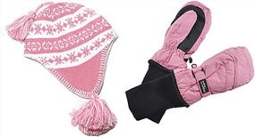 img 2 attached to Sherpa Knit Hat And SnowStoppers Mitten Sets - The Perfect Winter Gear