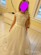 img 1 attached to Kids Puffy Tulle Ball Gown - Princess Lilac Long Girls' Pageant Dresses for Prom review by Emily Wilson