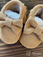 img 1 attached to Bebila Baby Moccasins For Girls Boys - Fur Fleece Lined Baby Shoes Autumn Winter Warm Genuine Leather Infants Slippers With Rubber Sole review by Ivaan Quilodran