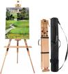 44"" portable painting artist easel - meeden tripod field painting easel w/ carrying case, solid beech wood universal tripod easel for painters students & landscape artists logo