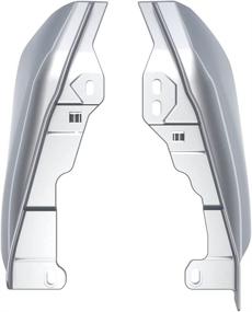 img 2 attached to Enhance Your Harley Touring Experience with Advanblack Mid Frame Air Deflectors - Compatible for 2009-2021 Street Glide, Road King, and Electra Glide (Barracuda Silver)