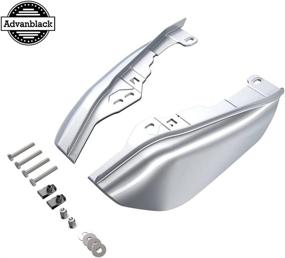 img 4 attached to Enhance Your Harley Touring Experience with Advanblack Mid Frame Air Deflectors - Compatible for 2009-2021 Street Glide, Road King, and Electra Glide (Barracuda Silver)