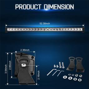 img 1 attached to AutoFeel LED Light Bar 52In - 22000LM 180W Led Fog Lights Single Row Spot Beam Off Road Light Bar With Daytime Running Lights Driving Light For Trucks Pickup SUV ATV UTV Roof Bumper