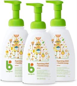 img 4 attached to Pack Of 3 Babyganics Citrus Foaming Dish & Bottle Soap In 16Oz Pump Bottles - Packaging May Vary