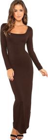 img 4 attached to Verdusa Womens Sleeve Square Bodycon Women's Clothing : Dresses