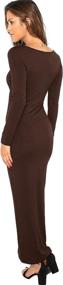 img 3 attached to Verdusa Womens Sleeve Square Bodycon Women's Clothing : Dresses