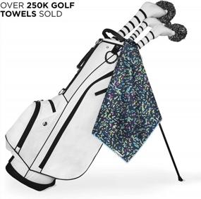 img 2 attached to Upgrade Your Golf Game With Uther Tour'S Dual Hanging Microfiber Towel - 20 Fashionable Prints To Choose From!