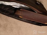 img 1 attached to Kattee Men'S Leather Satchel Briefcase, 15.6" Laptop Messenger Shoulder Bag Tote review by Andre Tenk