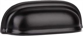 img 3 attached to Черные ручки для выдвижных ящиков и кухонные ручки - набор из 12, 2,5-дюймовых отверстий в центре для оптимального размещения