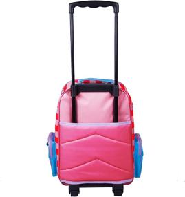 img 2 attached to Красочный детский чемодан на колесиках - идеальная ручная кладь для путешествий и учебы, размеры 16 х 11,5 х 6 дюймов, с дизайном единорога для мальчиков и девочек всех возрастов - идеальный детский багаж