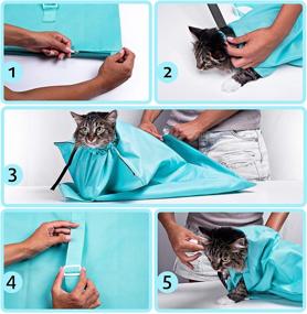img 1 attached to 🐱 Purrfect Pouch - The Original Cat Carrier Sling & Grooming Sack (Set of 2) - Washable, Foldable, and As Seen On TV