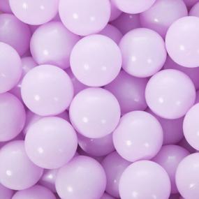 img 4 attached to 50-Piece Light Purple Macaron Pit Ball Plastic Kids Swim Fun Toy Set W/Storage Bag - BPA & Phthalate Free For Playhouse Pool Birthday Party Decoration