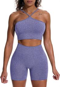 img 4 attached to HYZ Workout Outfits Running Seamless Women's Clothing ~ Jumpsuits, Rompers & Overalls