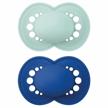 mam original matte baby pacifier, with nipple shape for healthy oral development, sterilizer case included, 2 pack, for boys ages 16 months and up logo