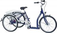 pfiff classic adult tricycle - 24 inch wheels, dark blue logo
