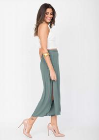 img 1 attached to Wide-Leg Vacation Pants With Side Split By LikeMary