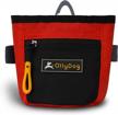hands-free dog training with ollydog goodie treat bag - magnetic closure, waist belt clip, multi-way wear, fiesta design logo