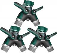 3-pack 2wayz garden hose splitter - all metal heavy duty faucet y connector logo
