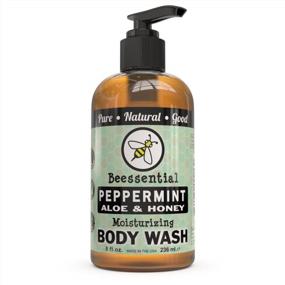 img 4 attached to Refresh And Revitalize With Beessential Peppermint Body Wash - Sulfate-Free And Packed With Essential Oils For Men And Women