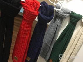 img 5 attached to 🧣 Набор из 6 шарфов однотонного цвета для детей - Зимние шарфики для мальчиков и девочек