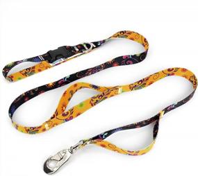 img 4 attached to Buttonsmith Bright Floral Fab Grab Leashᵀᴹ - Made In USA | Heavy Duty Quick Clasp W/ 3 Handles