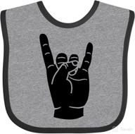 🤘 inktastic rocker horns baby bib: stylish protection for your little rock star! logo