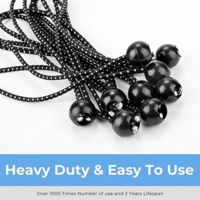 img 1 attached to 🔗 Cartman Ball Bungee Cords, 30 Pack: 11 Inch Canopy Ties - Strong and Durable Black Elastic Cords!