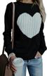 cute and cozy: nulibenna women's cable knit pullover sweaters with heart patch logo