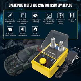 img 3 attached to 🔧 High-quality Spark Plug Tester and Socket Set for Automotive with Protective Cover, Ignition Tester, and Adjustable RPM Range of 0-6000, Suitable for 12mm Spark Plugs