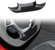 🚗 enhance your corvette c7's style with carbon fiber look steering wheel cover trims - fits 2014-2018 models логотип