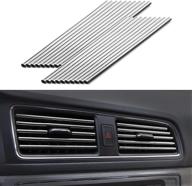 🚗 singaro 20-piece silver car air conditioner air outlet decorative strips - bendable diy universal auto interior accessories логотип