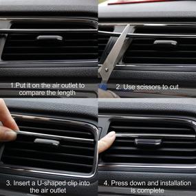 img 1 attached to 🚗 SINGARO 20-Piece Silver Car Air Conditioner Air Outlet Decorative Strips - Bendable DIY Universal Auto Interior Accessories