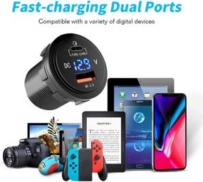 img 2 attached to 🚗 MICTUNING 36W Fast PD USB-C Car Charger with Quick Charge 3.0, Type C Charger Socket & Digital Voltmeter - iPhone Pixel Samsung Compatible