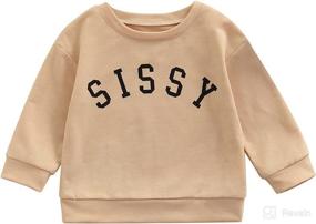 img 4 attached to BSaogr Printed Crewneck Sweatshirt Pullover Apparel & Accessories Baby Boys