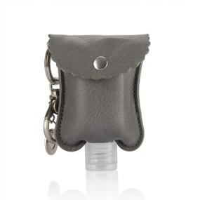 img 3 attached to Itzy Ritzy Hand Sanitizer Holder - Fits 2-Oz Bottles, Clips To Diaper Bag/Purse/Travel Bag (Grayson)