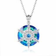 sterling silver snowflake necklace earrings s925 winter flower stud jewelry gifts for women teens logo