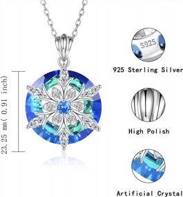 img 2 attached to Sterling Silver Snowflake Necklace Earrings S925 Winter Flower Stud Jewelry Gifts For Women Teens