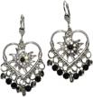 lovely edelweiss flower heart dangle earrings - perfect gift for her! logo