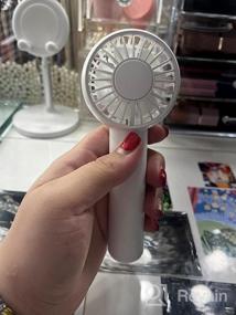 img 5 attached to Gaiatop Mini Portable Fan: Dual Motors, 3 Speed Settings & USB Rechargeable - Perfect For Stylish Women Men!