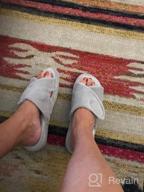 img 1 attached to Comfortable And Adjustable Arch Support Slippers For Women: Shevalues Fuzzy Terry Cloth Indoor House Shoes review by Michael Sharp