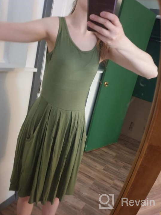 img 1 attached to Stylish And Comfortable: AUSELILY Women'S Tank Dress For A Perfect Summer Beach Look review by Evan Larson