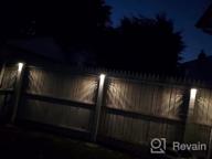 img 1 attached to 4 Pack OTHWAY Solar Fence Post Lights - Decorative Wall Mount Deck Lighting, White review by Daniel Roe
