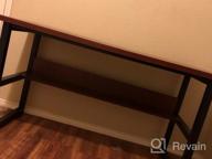 img 1 attached to 63-Inch Computer Desk With Bookshelf And Storage Shelf - Perfect For Home Office And Gaming Corner Workstation - Black Walnut Finish - Easy Assembly And Simple Style By DEWEL review by Kyle Smernes